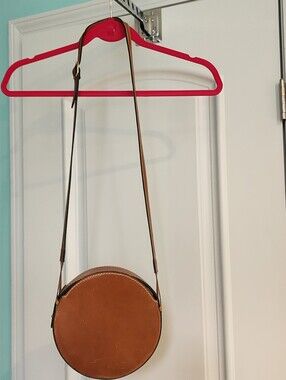 Vintage Round Italian Leather Handbag